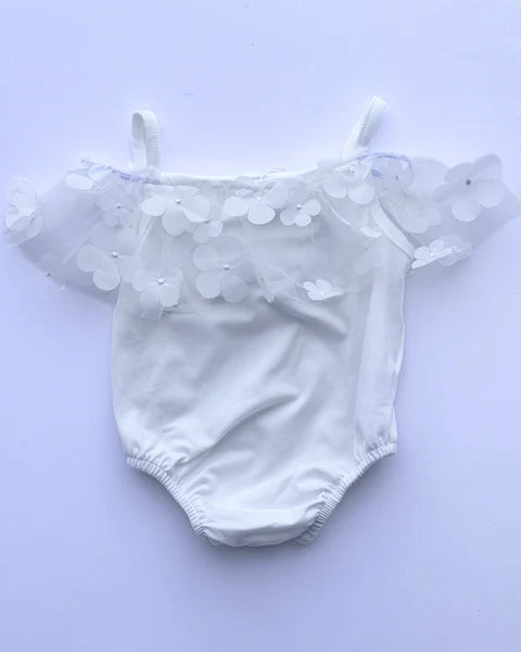 Bristol Appliqué Off-Shoulder Leotard