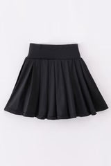 Black Pleats Active Skort