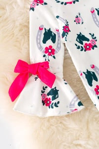 Horseshoe Print Romper
