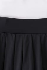 Black Pleats Active Skort