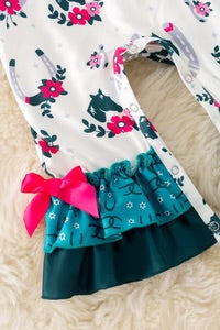 Horseshoe Print Romper