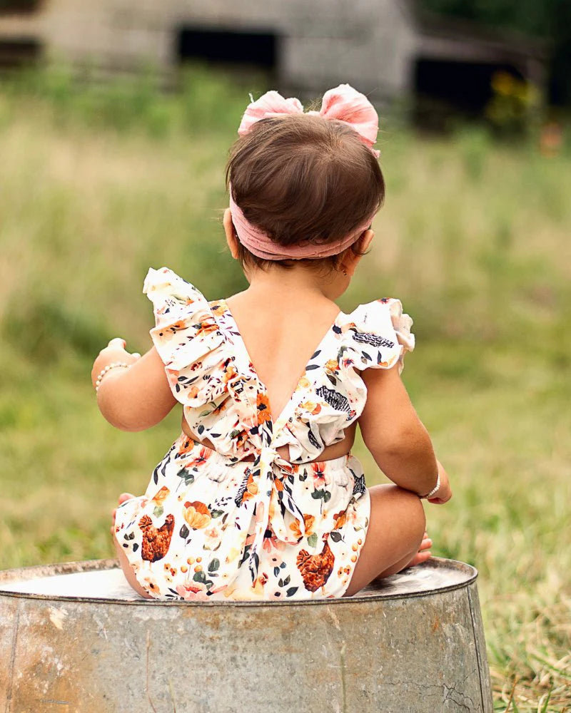 Shiloh Romper-Chickens