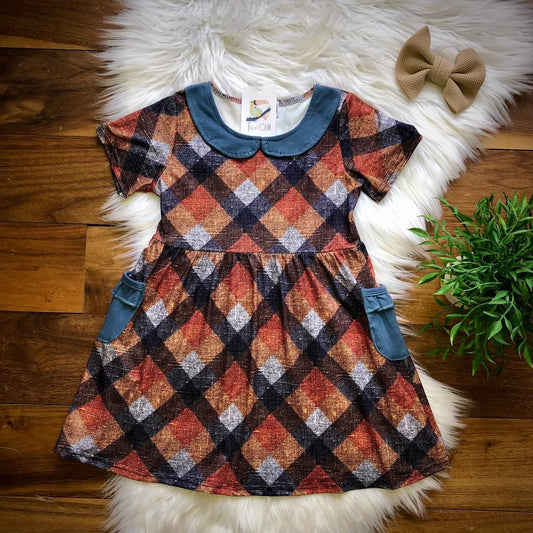 Textured Plaid Dress