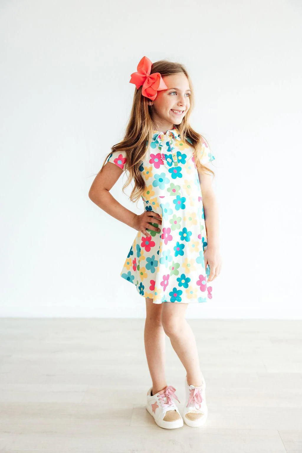 Groovy Blooms Polo Dress