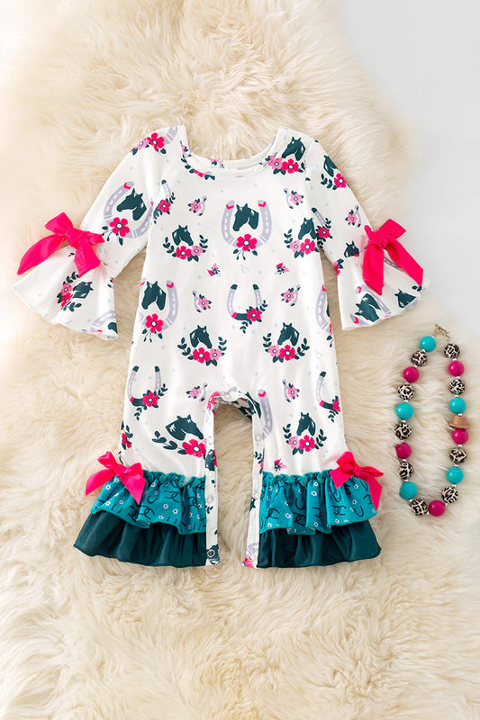Horseshoe Print Romper