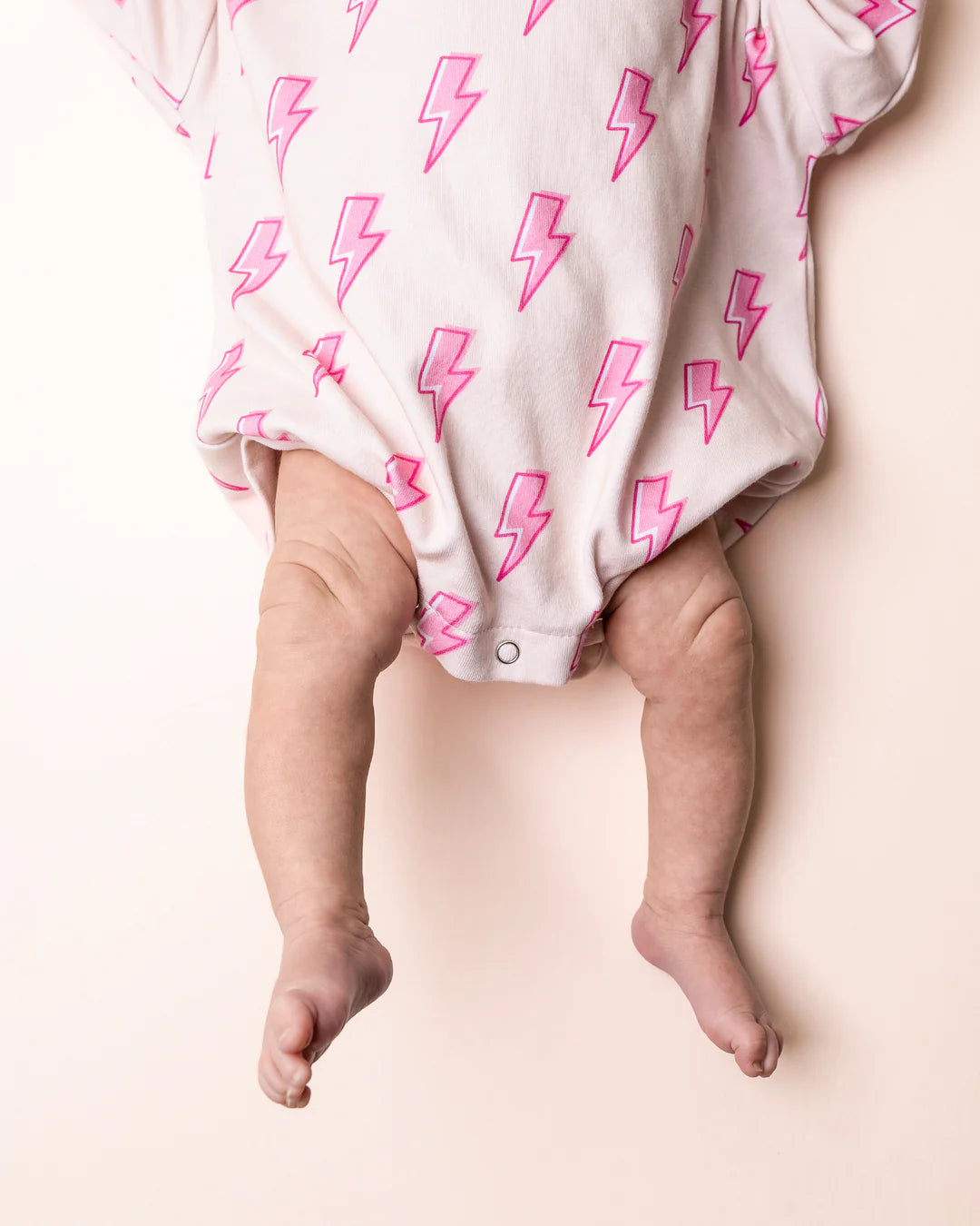 Hooded Bubble Romper-Pink Bolts