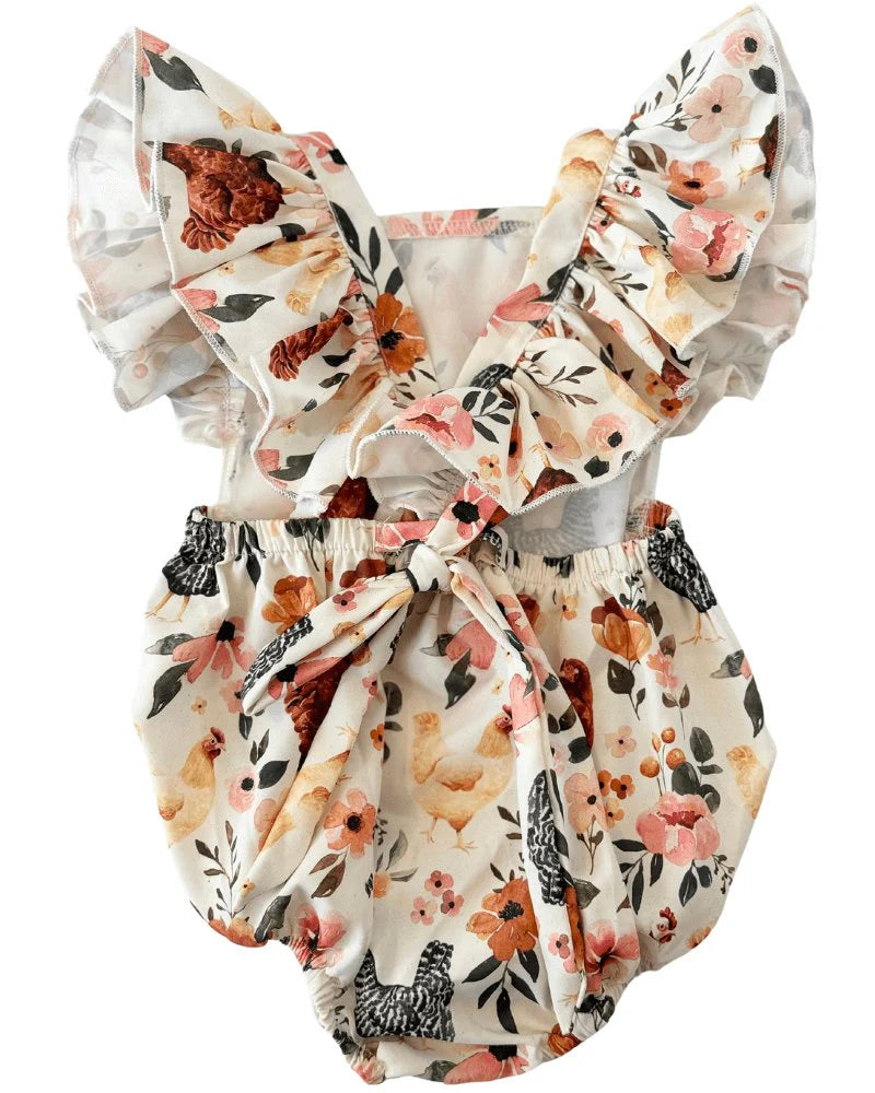 Shiloh Romper-Chickens