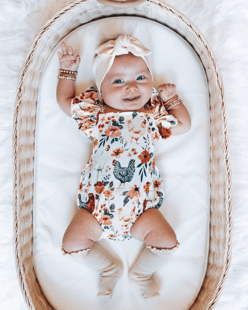 Shiloh Romper-Chickens