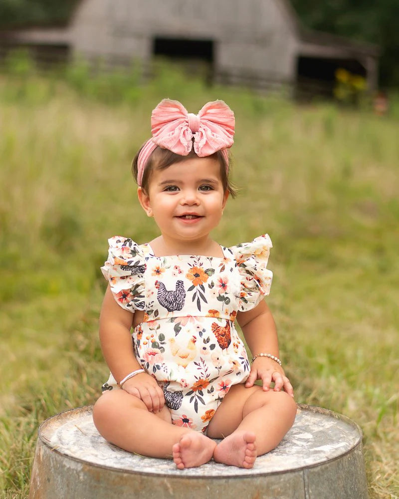 Shiloh Romper-Chickens
