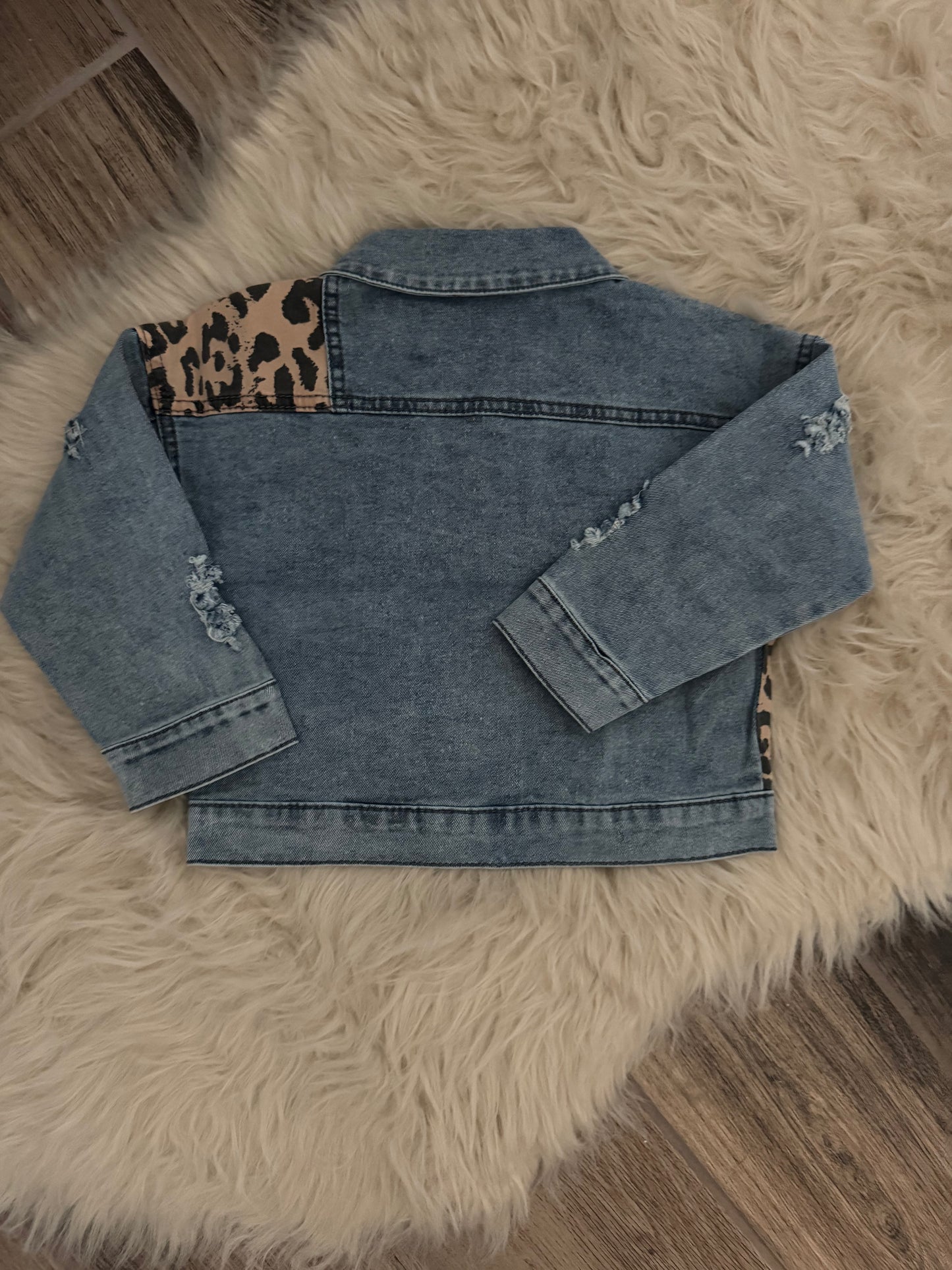 Leopard Print Denim Jacket